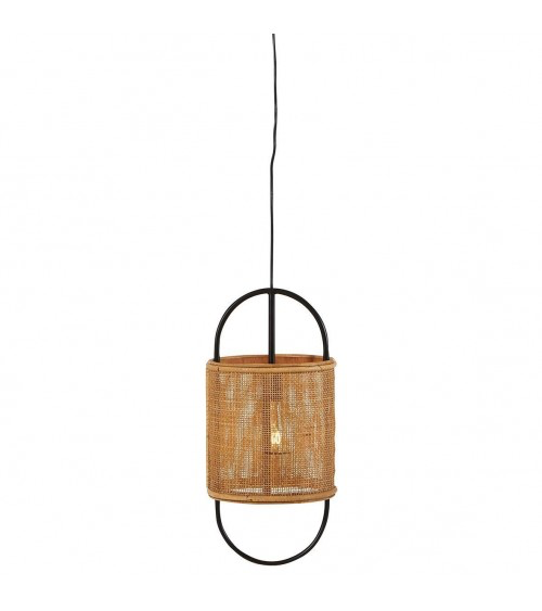 La suspension Bayana, en bois recyclé, bambou et lin diffusera une douce lumière et s'accordera facilement aux pièces de votre maison mais aussi à votre extérieur. 