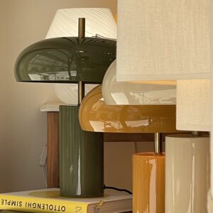 Lampe GABIN en Métal Kaki - Design Champignon