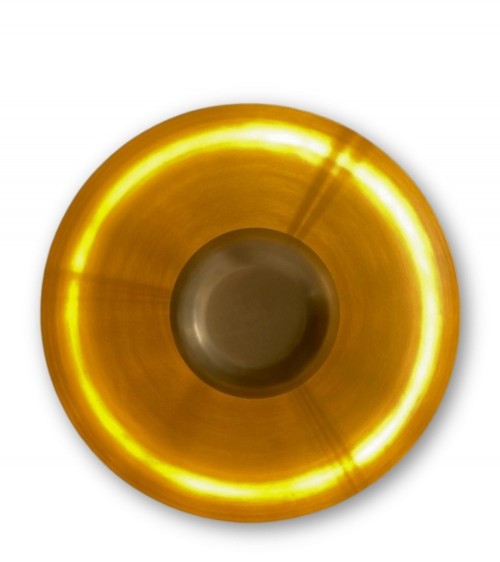 Applique Sum Doré – Luminaire mural rond en métal doré brillant – Image 4