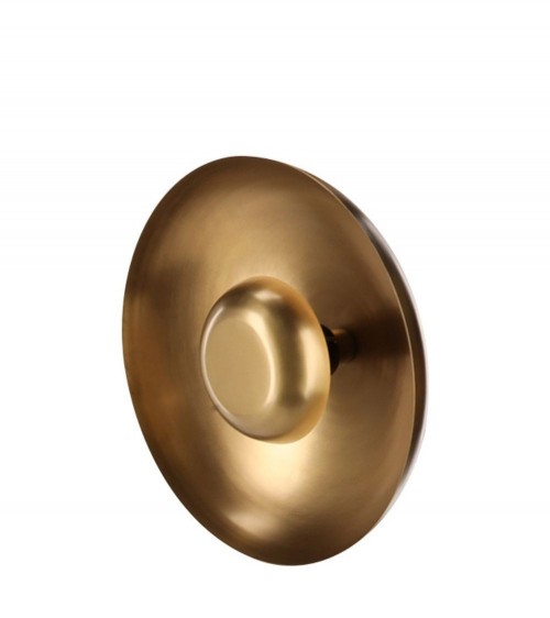 Applique Sum Doré – Luminaire mural rond en métal doré brillant – Image 3