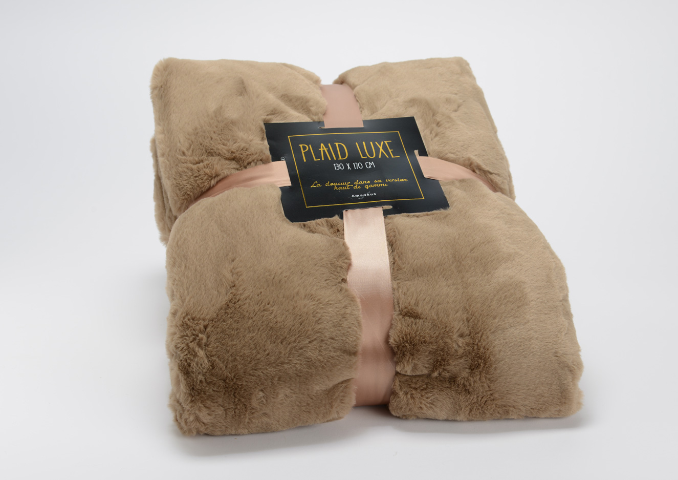 Plaid Luxe taupe 130x170 cm