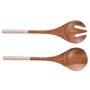 Lot de 2 couverts de service POSITIVE en acacia