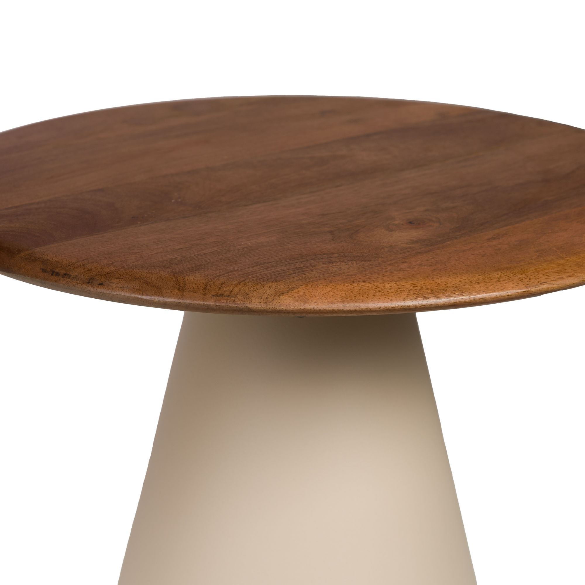 Lot de 2 Bouts de Canapé DARI – Design Contemporain Bois de Manguier et Métal Conique – Image 2