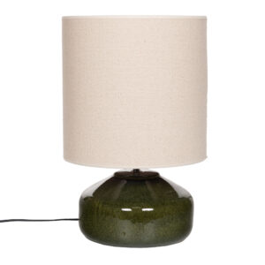Lampe DOMITILLE kaki en céramique émailléee