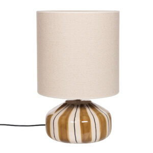 Lampe GRACE en céramique à rayures marron