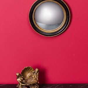 Miroir CONVEX bord doré pm