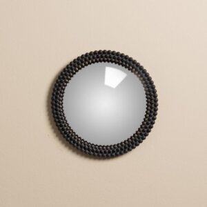 miroir convex mini billes noires pm