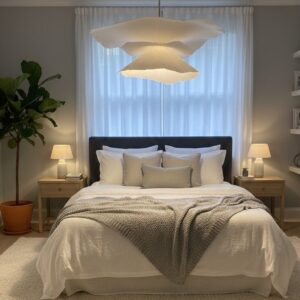 suspension anémone en papier mâché