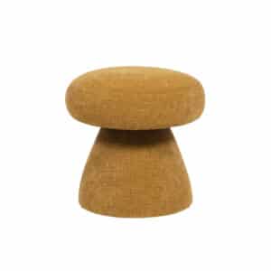 pouf champ jaune moutarde