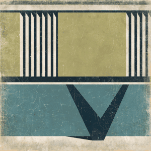 Tenture papier froissé collab Robert le Héros ArtVista Lagoa Azul 120x120cm