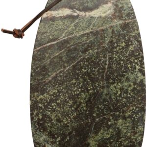 Planche à découper ovale en Marbre Vert Forêt – 30x15 cm