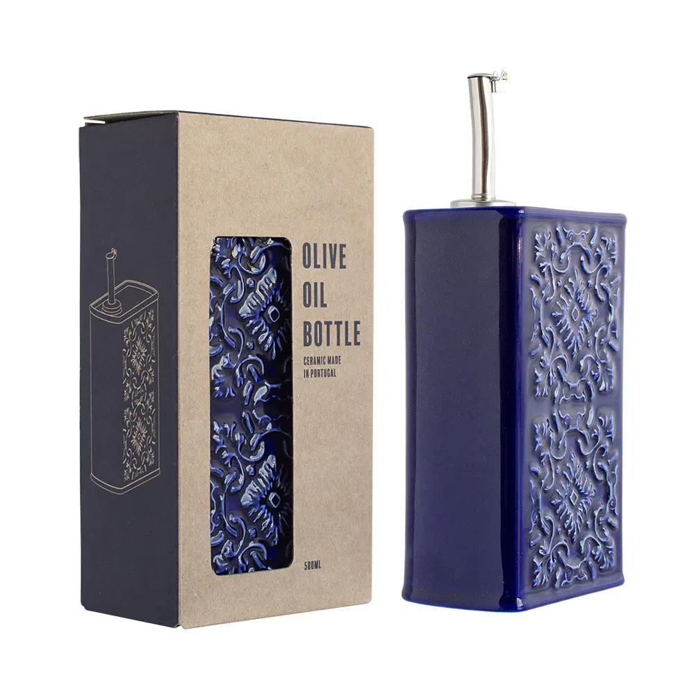 Huilier AZULEJO bleu | Flacon en Céramique Artisanale 500ml – Image 5