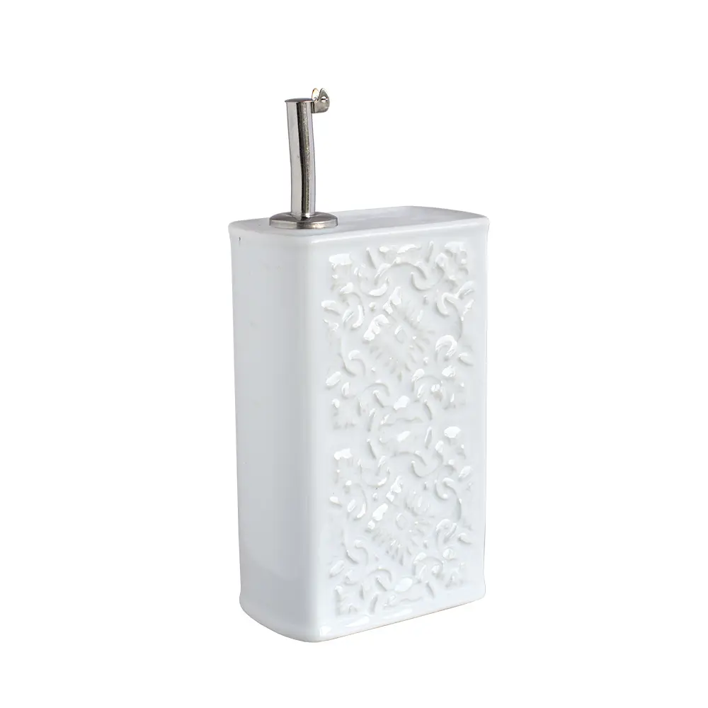 Huilier AZULEJO blanc | Flacon en Céramique Artisanale 500ml – Image 4