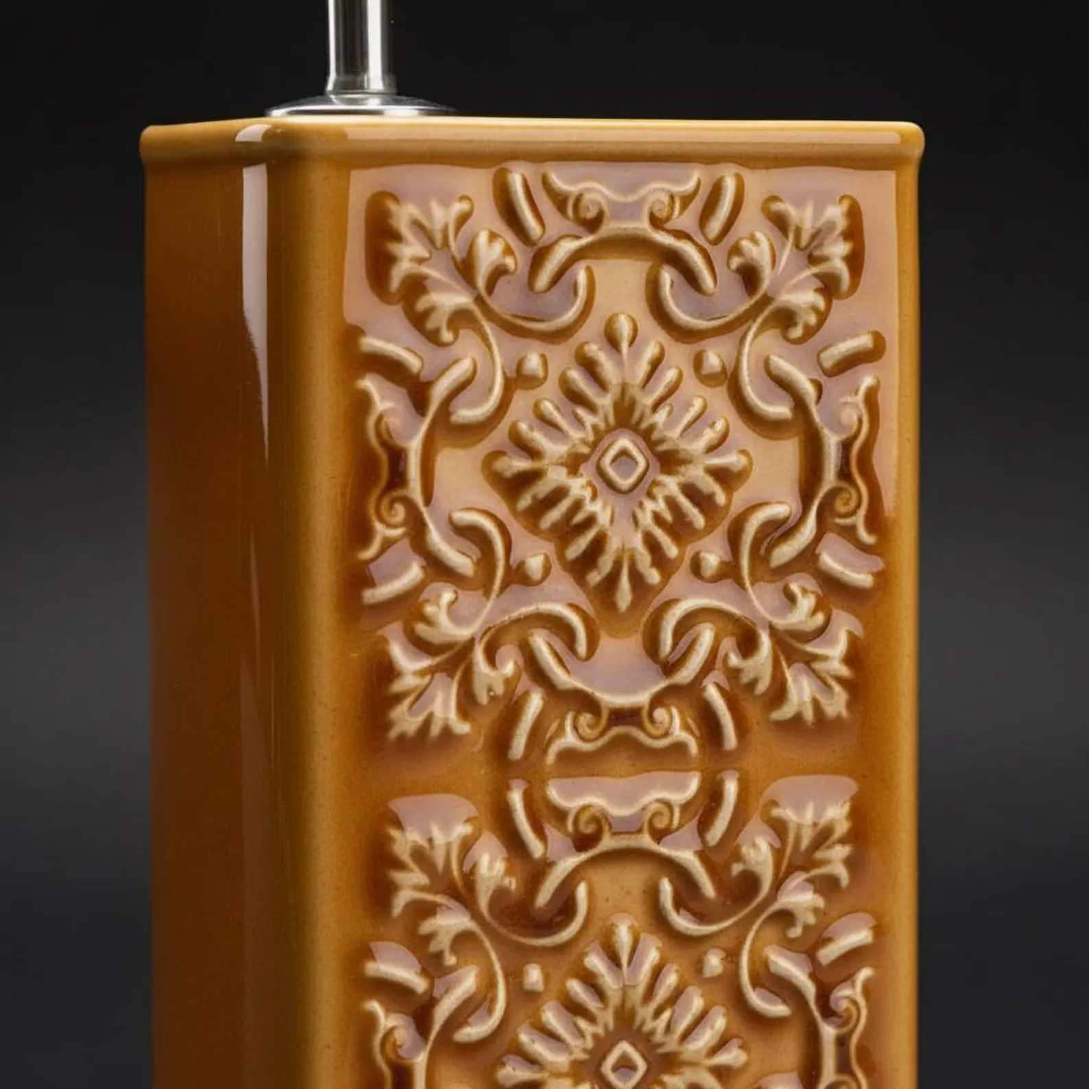 Huilier AZULEJO ocre | Flacon en Céramique Vintage 500ml – Image 3