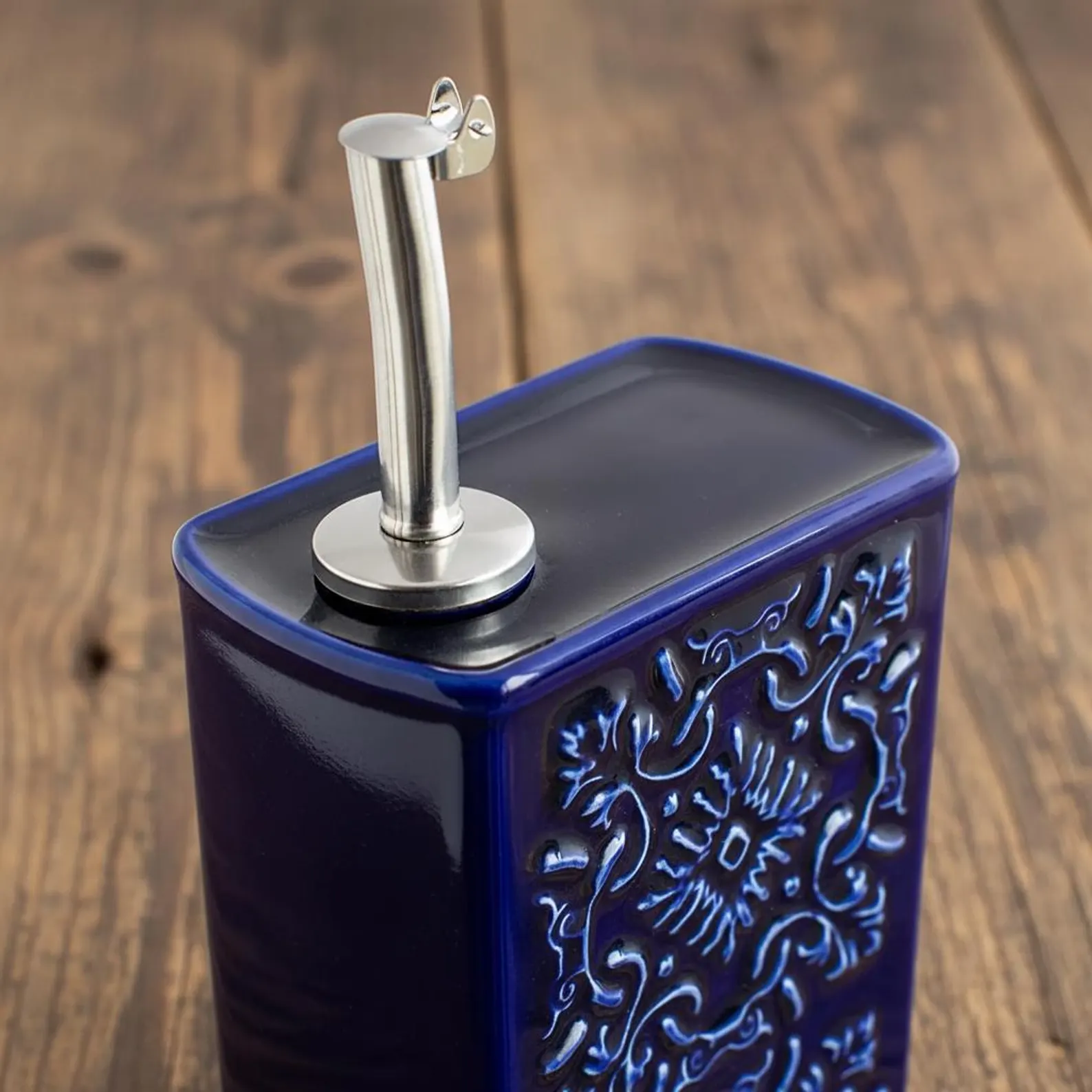 Huilier AZULEJO bleu | Flacon en Céramique Artisanale 500ml – Image 2