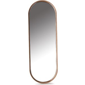 Grand miroir ovale LAOUL (54x160 cm) en bois de noyer. Élégance scandinave et format généreux.