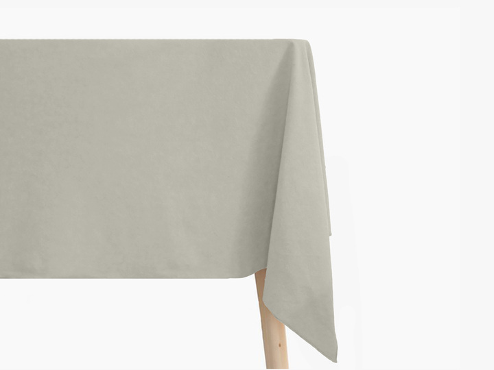 Nappe HONO naturel posée sur une table, sur fond blanc