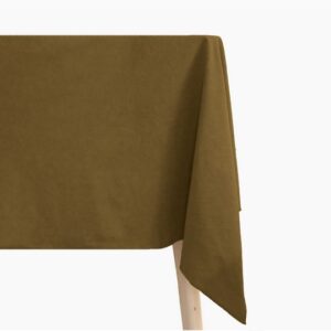 Nappe HONO Foin posée sur une table, sur fond blanc
