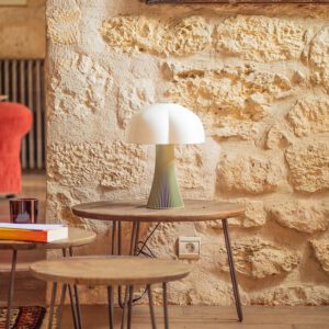 Lampe arborescence vert pastel, éco-responsable, impression 3D, fabriquée en France (Occitanie)