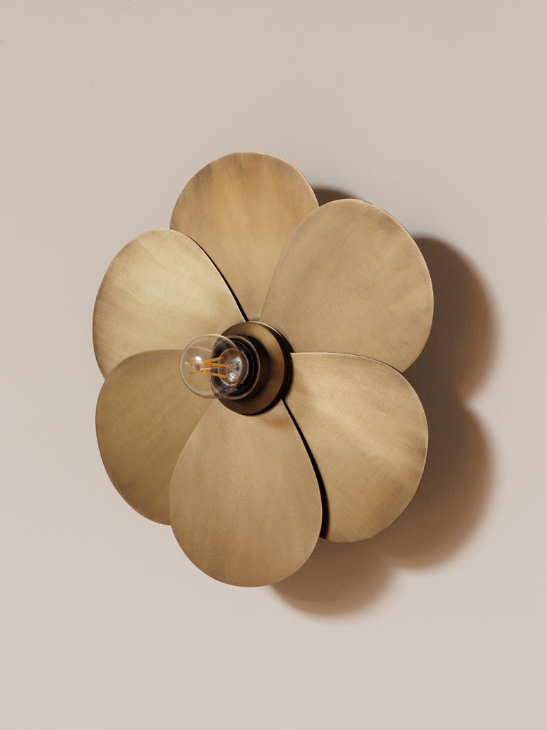 Applique murale SI JOLIE Fleur | Doré Brossé 30 cm – Image 3
