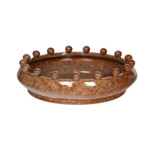 Coupe SOLANGE en céramique émaillée marron