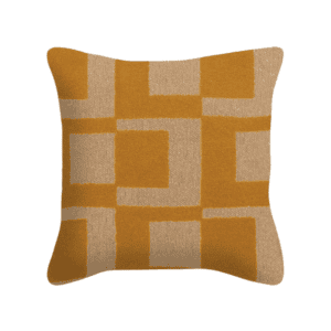 Coussin Grannova moutarde & nude