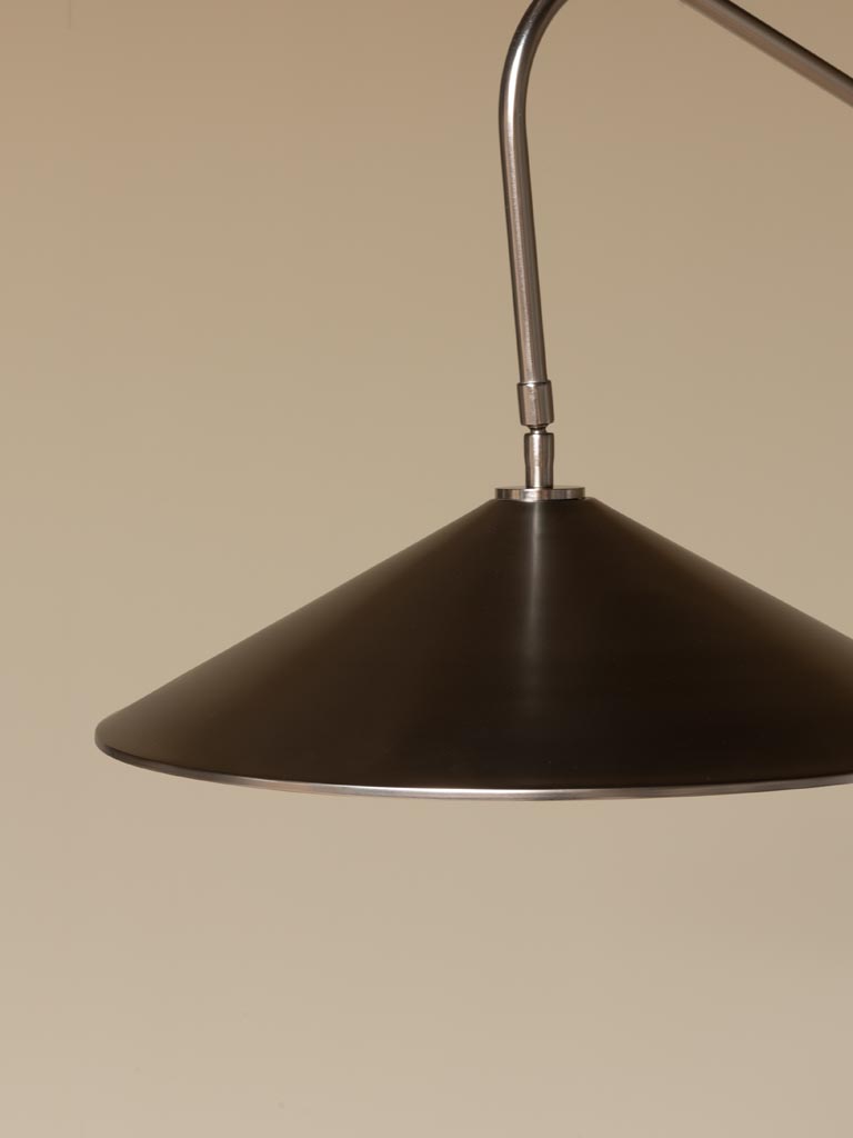 Lampadaire KROMIS Arc Orientable | Métal Chromé et Travertin – Image 5