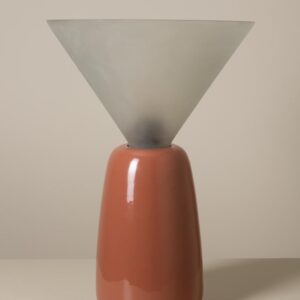 Lampe CORNETT Terracotta en métal et verre dépoli