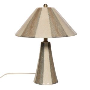 Lampe ZELIE céramique verte et beige