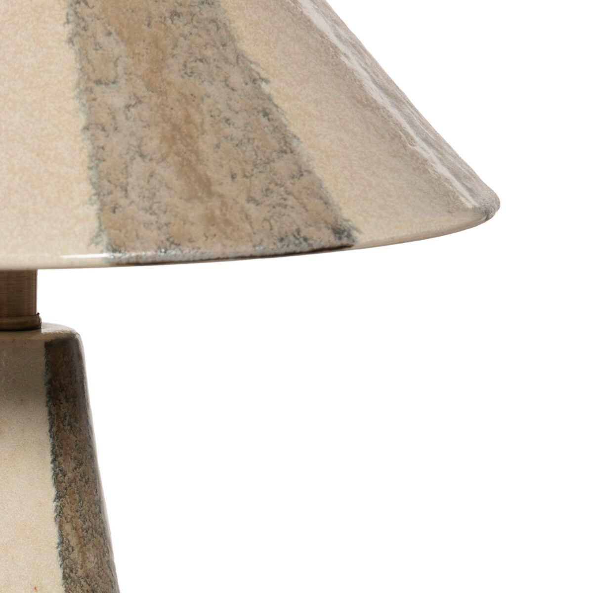Lampe ZELIE | Céramique Bicolore Verte & Beige – Image 2