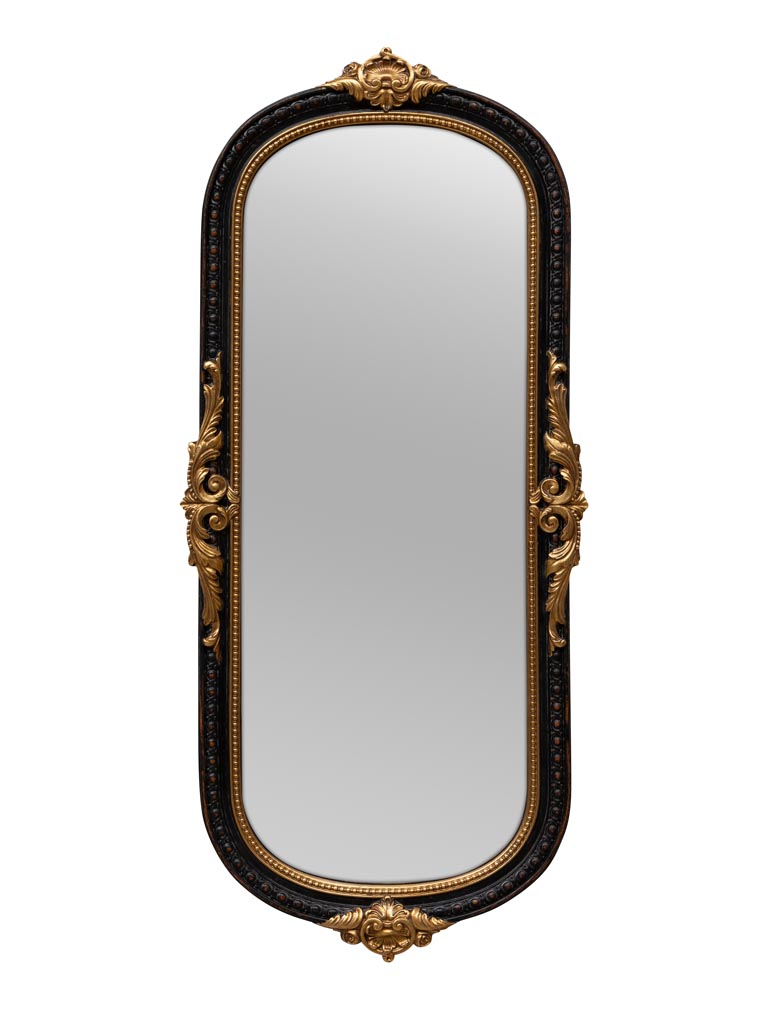 Miroir CLASSICA Ovale | Noir & Moulure Or – Image 4