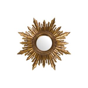 miroir nova dorée en résine et verre petit modèle