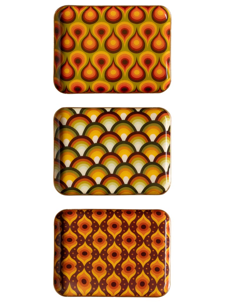 Petit Plateau GROOVY Rectangulaire Arc-en-Ciel | Vintage 15x20cm – Image 3