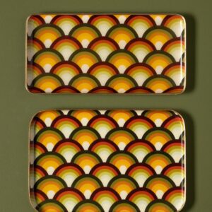 Plateau ARCS GROOVY Rectangulaire | Seventies 30x15cm