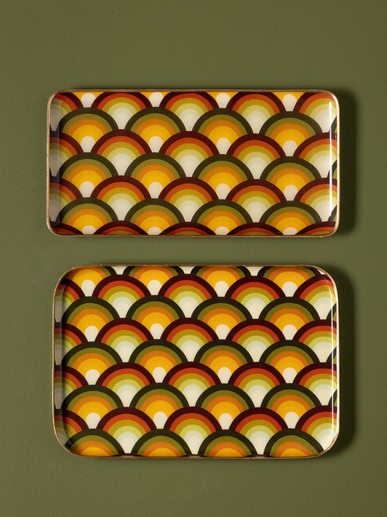 Plateau ARCS GROOVY Rectangulaire | Seventies 30x15cm