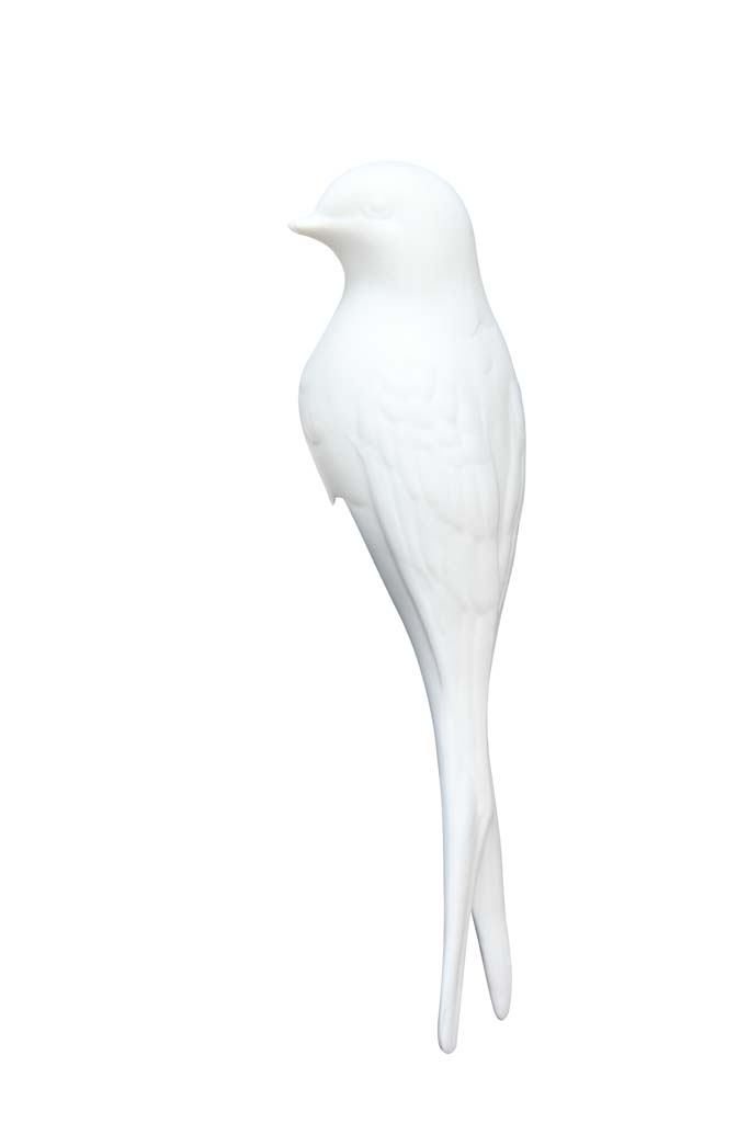 Hirondelle décorative blanche | Biscuit de Céramique – Image 2