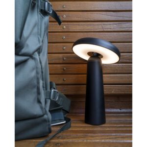 Lampe MUSH MUSH Noire | Autonome avec variateur sensitif